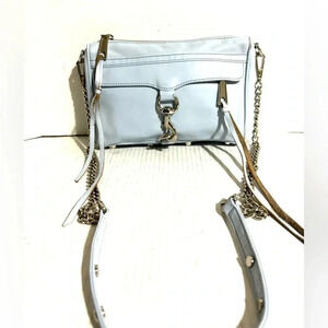 Rebecca minkoff blue leather crossbody handbag